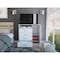 Tuhome Peru 4 Drawer Dresser, Single Door Cabinet, One Open Shelf, Superior Top, White CLB5547 - alternate 2